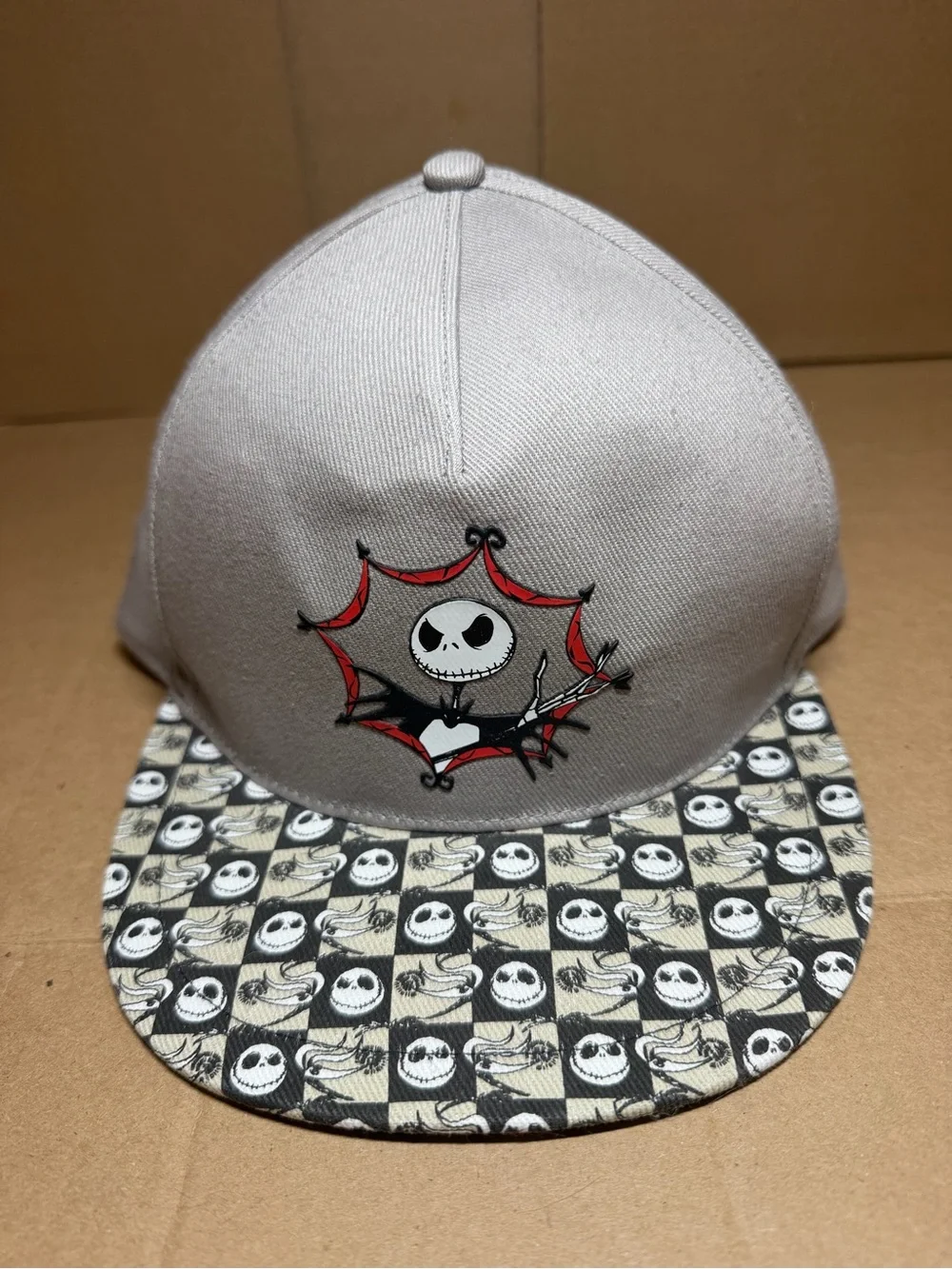 Disney Jack Skellington Snap Back Flat Brimmed Youth Hat